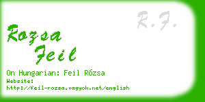 rozsa feil business card